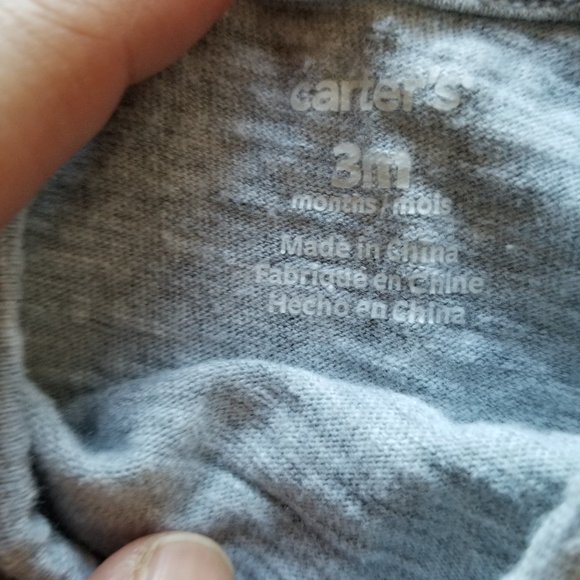 *3 for $20*Carter's black white gray matching set 3M - Picture 3 of 4